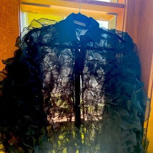 Emporio Armani Couture Vintage Ruffle Top Button Down 🖤